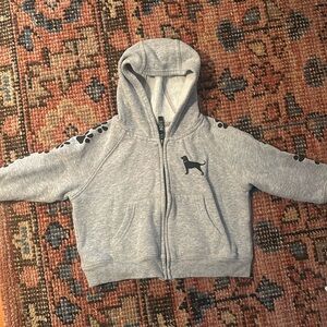 Zip up black dog sweatshirt